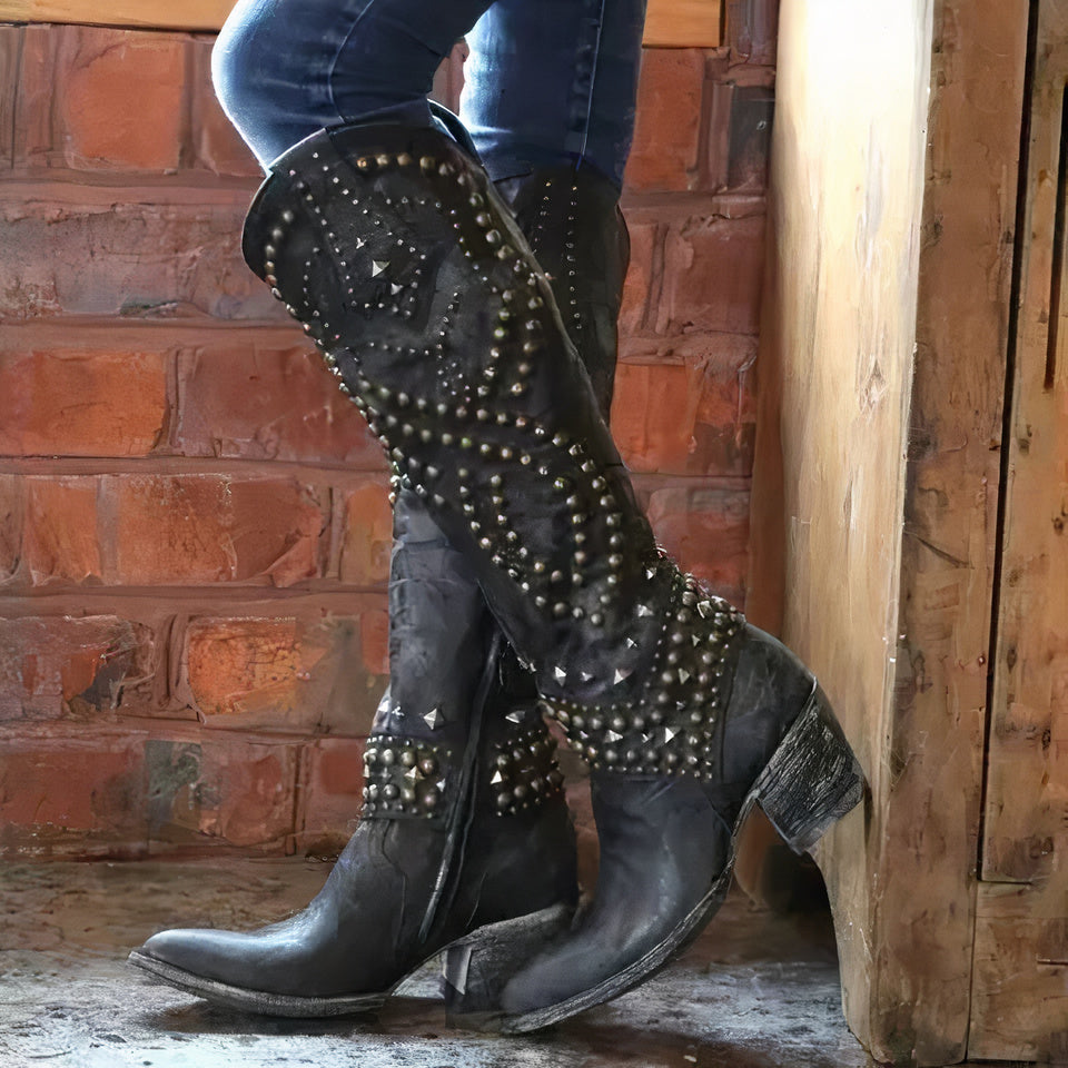 Mia | Elegant Western Knee-High Boots
