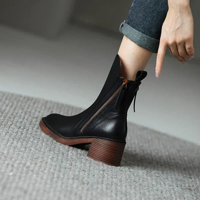 Mia | Stylish Black Ankle Boots for Women