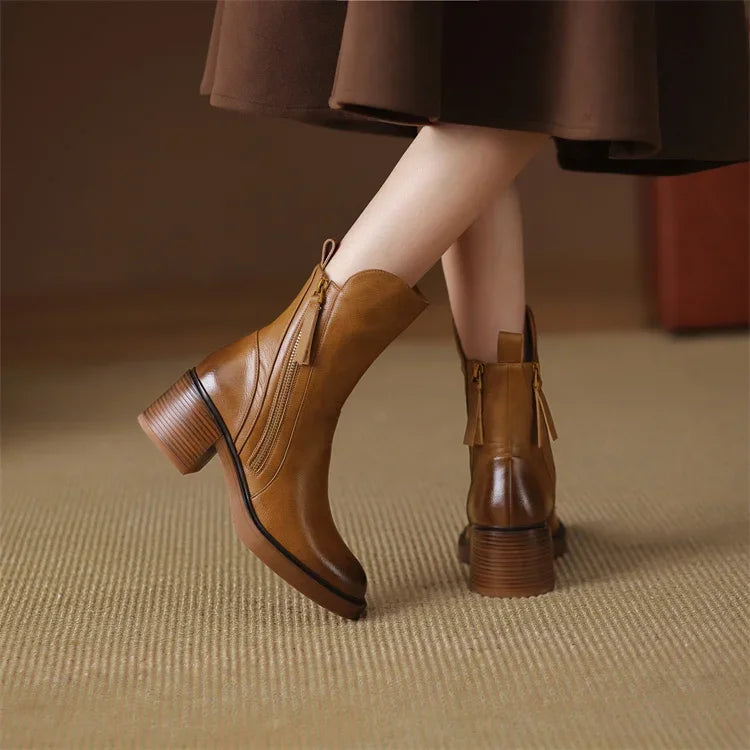 Mia | Stylish Black Ankle Boots for Women