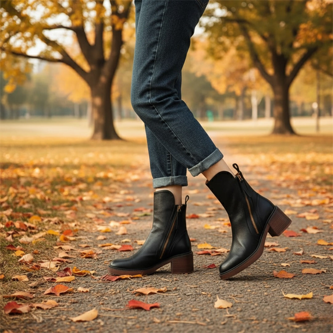 Mia | Stylish Black Ankle Boots for Women
