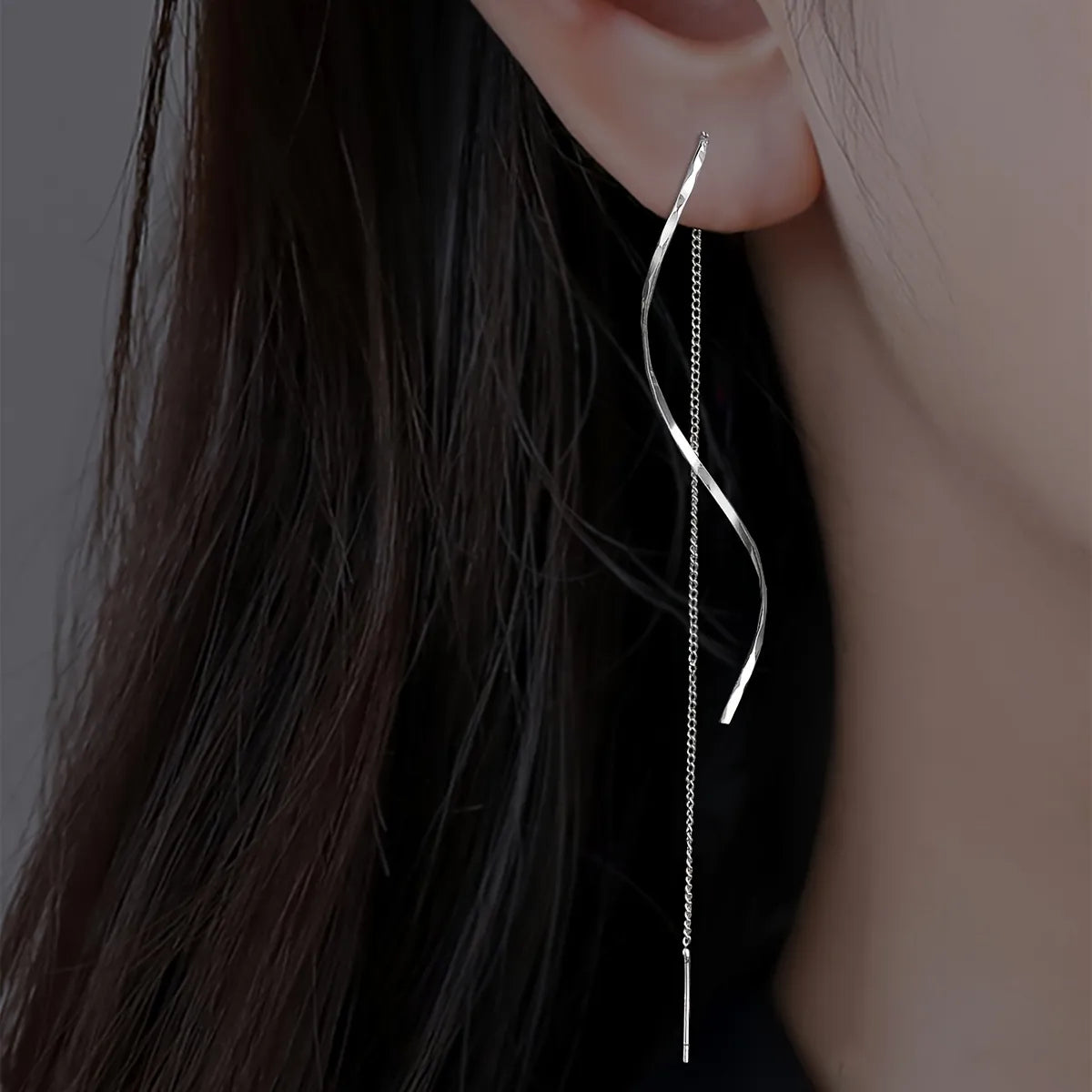 Stylish Long Wavy Earrings
