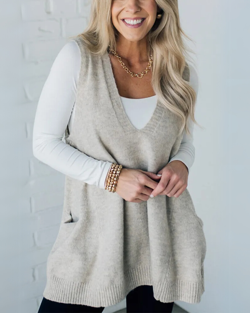 Mia | Stylish Oversized Knit Vest