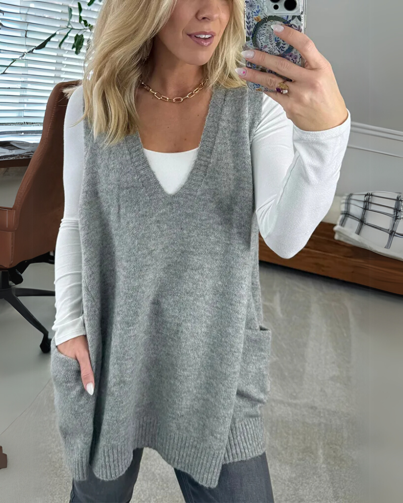 Mia | Stylish Oversized Knit Vest