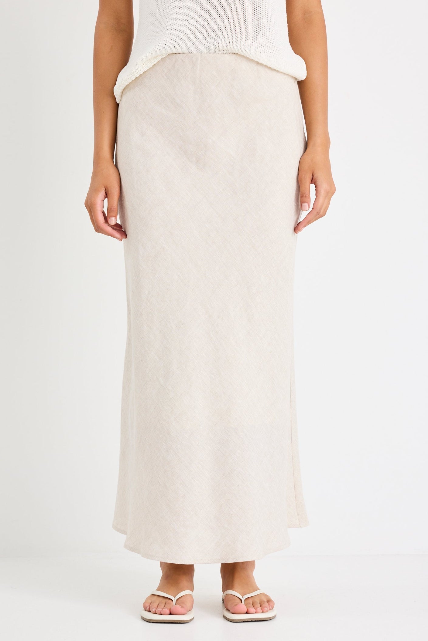 Olivia | Elegant Bias Cut Midi Skirt for Women