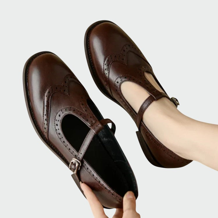 Sophia | Elegant Stylish Leather Mary Jane Shoes