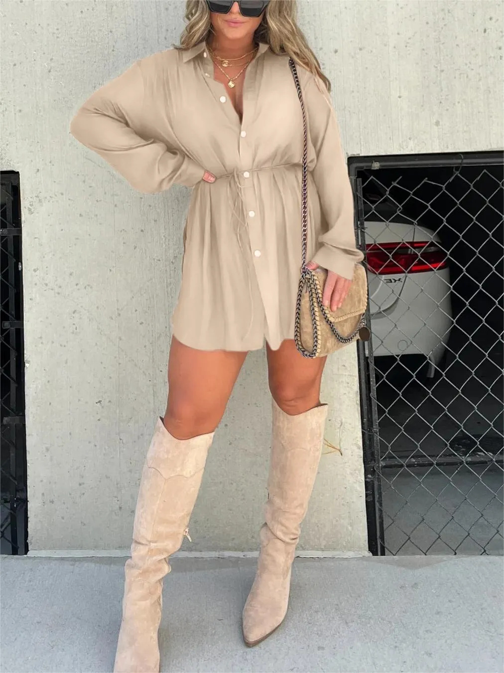 Sophia | Stylish Lightweight Shirt Dress for Women