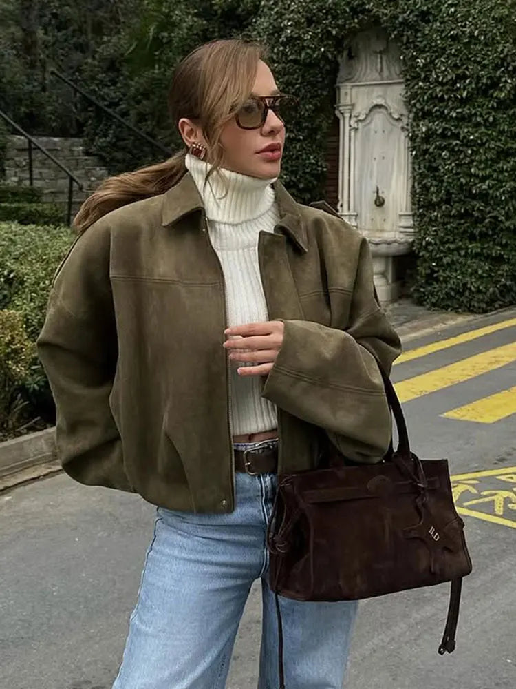 Sophia | Stylish Vintage Bomber Jacket