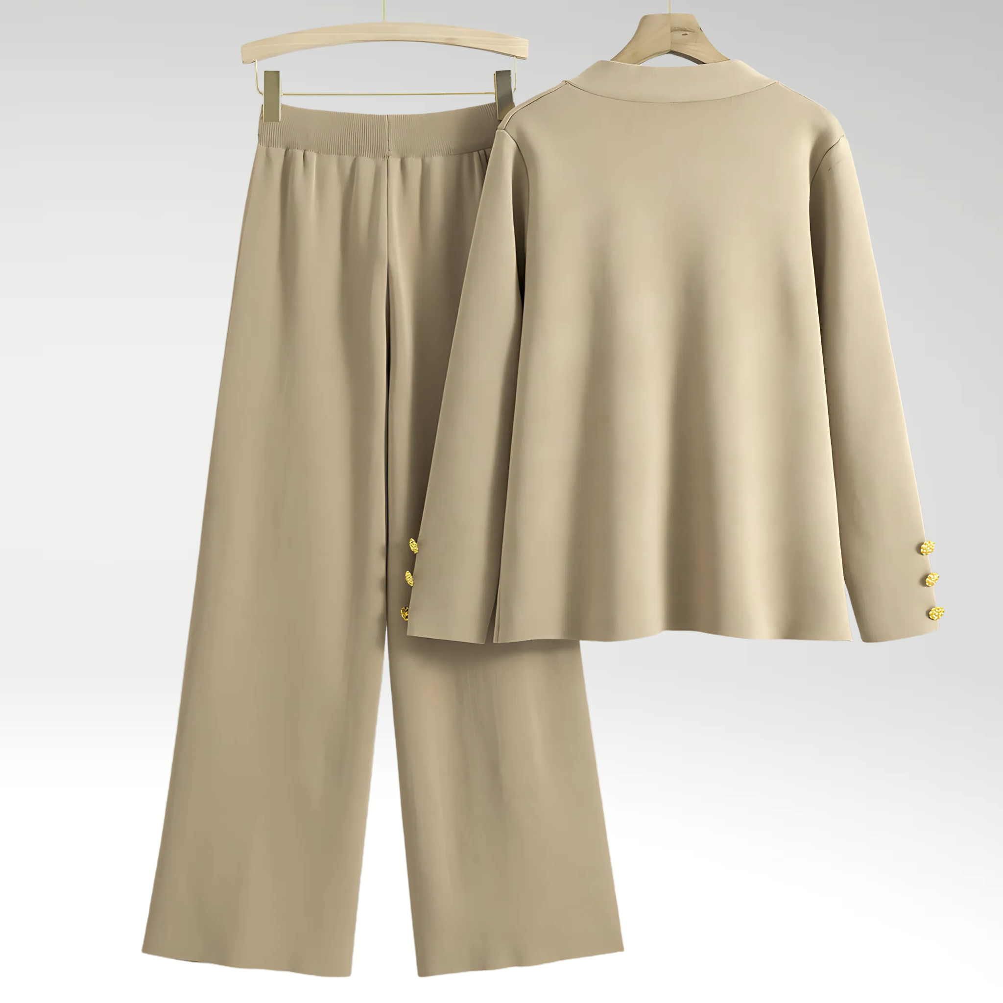 Sophie | Chic V Neck Women's Lounge Set with Relaxed Pants