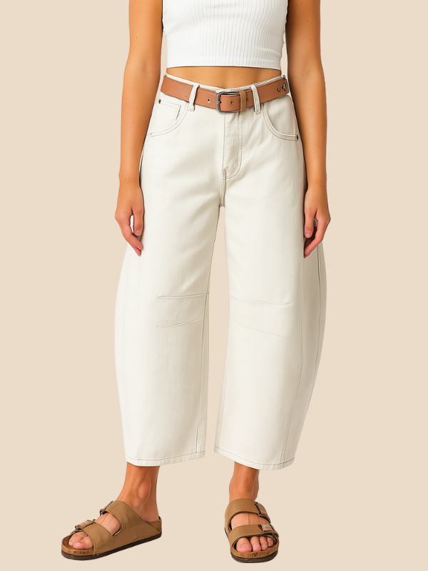 Sophie | Chic Wide Leg Womens Pants in Leopard Print