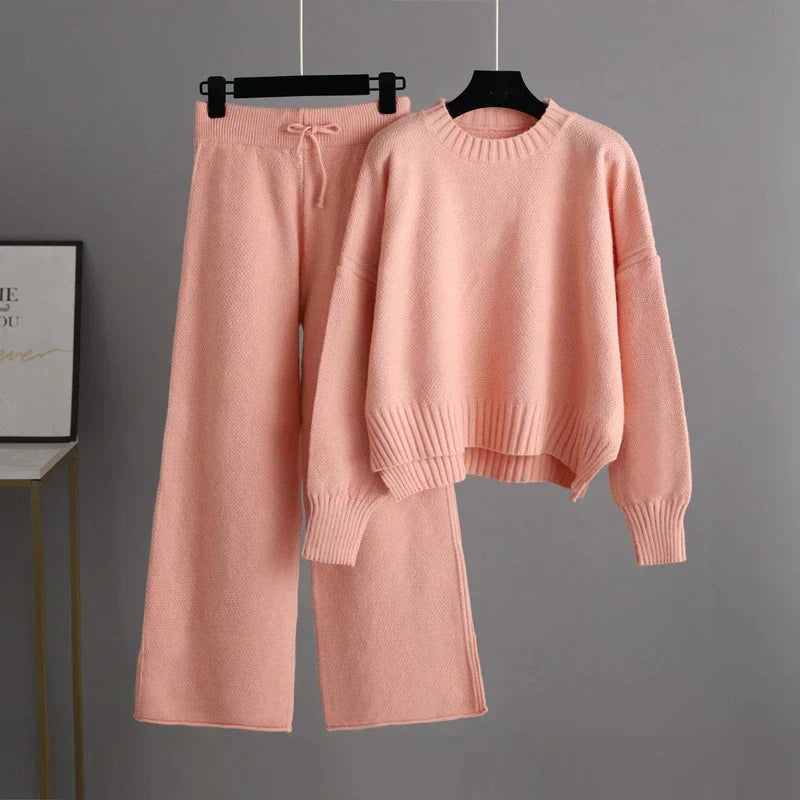 Sophie | Cozy Relaxed Womens Lounge Set with Wide Leg Pants