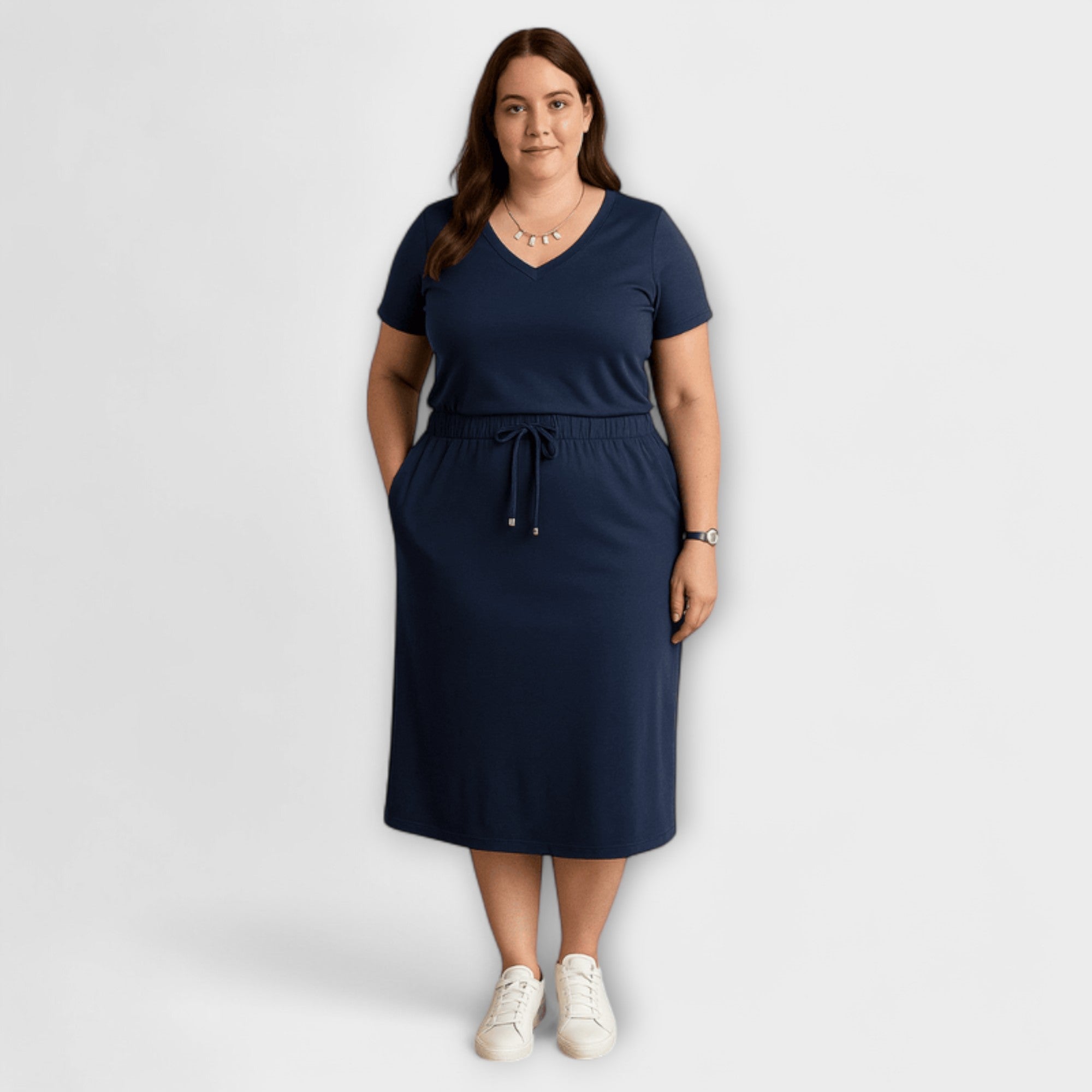 Sophie | Elegant Breezy V-Neck Top and Skirt Set for Women's Outfit