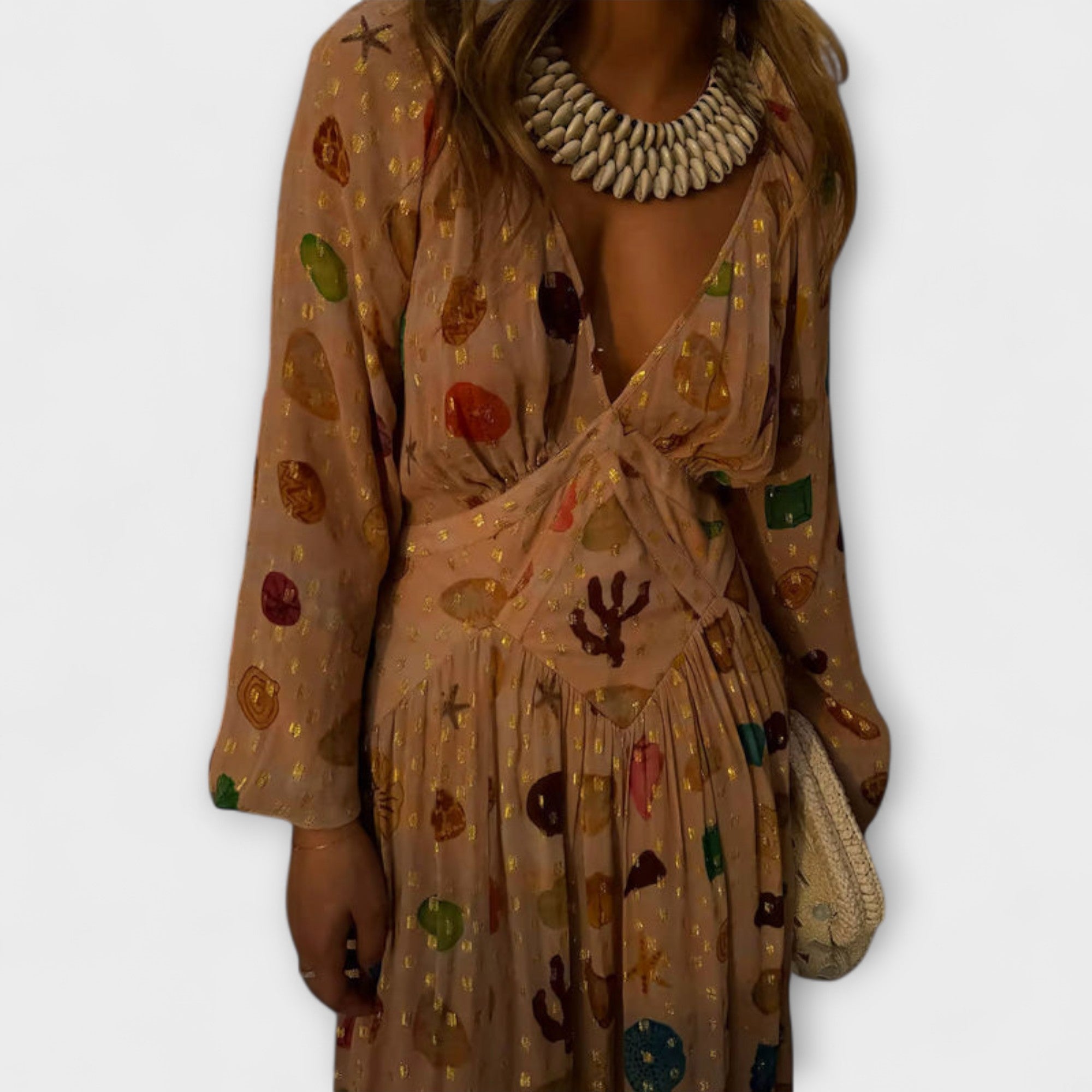 Sophie | Elegant Scalloped Formal Dress for Women