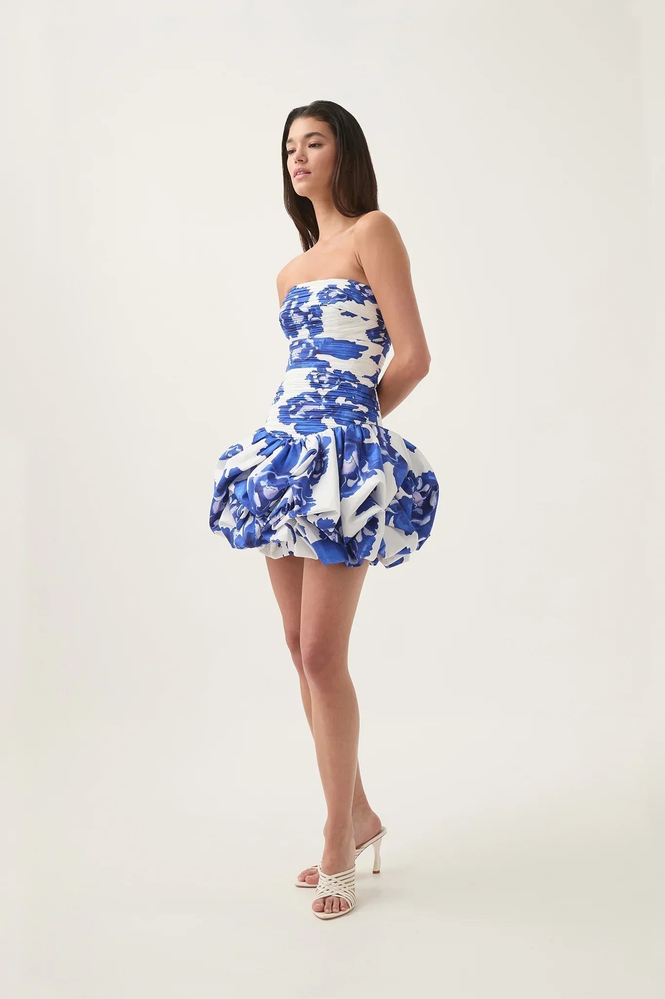 Sophie | Playful Elegant Strapless Bubble Hem Mini Dress