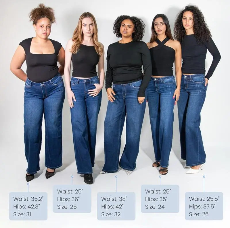 CurveLift™ Mid-Low Rise Stretch Wide-Leg Jeans